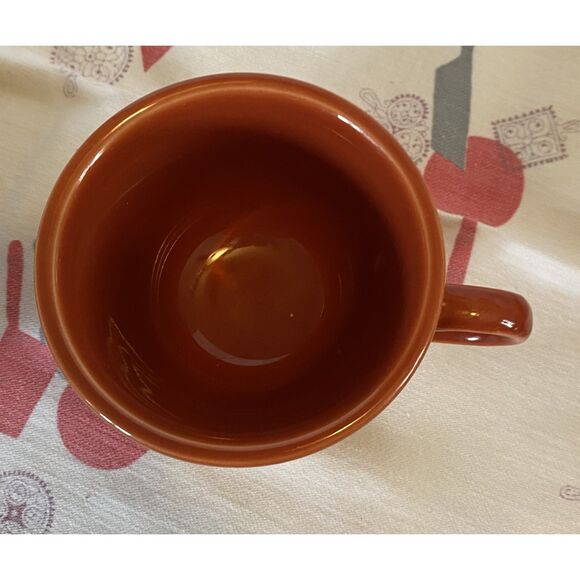 Fiestaware Retired Paprika Classic Teacup & Saucer - Picture 3 of 6